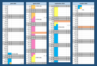 Vista previa del calendario